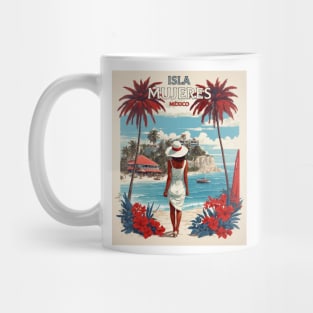 Isla Mujeres Mexico Vintage Poster Tourism Mug